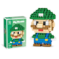 Miniatyrbillede 7 af 10: Mini Byggeklods Legetøj Figur Kort Sjovt Byggeklods Legetøj Green Mario ONE-SIZE