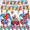 Pikkukuva 5 / 5: Spidey ja Hänen Fantastiset Ystävänsä 12 Tuuman Lateksi Ilmapallot Spiderman Syntymäpäiväjuhlat Lapsille Vauvakutsujuhlat Tarvikkeet As picture-cake flag