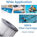 Miniatyrbillede 5 af 5: 2 stk. varmtvandsfilter til Mspa oppustelige pools, filterpatronpumpe opgraderet version til Mspa alle nuværende spabade