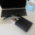 Miniatyrbillede 6 af 9: Sort Rejsetaske til Makeupbørster, FIYUK Blyant Pen Etui Organizer Taske Kosmetik Lynlås Pung Bærbar