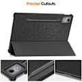 Pikkukuva 4 / 5: Kotelo Lenovo Idea Tab Prolle, pudotussuoja nahkainen jalustallinen tablettikotelo - Harmaa Monivärinen Multicolor Black