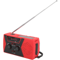 Miniatyrbild 1 av 10: Solenergidrivna Nödradio, ABS Solenergi Handvevad Självförsörjande Radio FM AM NOAA Väderradio