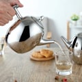 Miniatyrbillede 5 af 5: Tekande sæt med infuserfilter og låg i rustfrit stål