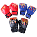 Miniatyrbilde 1 av 5: Boksehansker Barn Junior Ungdom Sparring Trening Kick Boxi Svart Ed