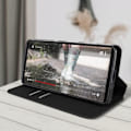 Miniatyrbilde 4 av 4: Sony Xperia 1 III Lommeveske Flip Case Video Støtte Funksjon Svart Svart