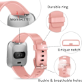 Pikkukuva 4 / 6: Älykellon rannekoru on yhteensopiva Fitbit Versa Smartwatchin, Versa 2:n ja Versa Lite se -kellojen kanssa naisille ja miehille (Peach-L)