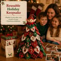 Miniatyrbilde 7 av 8: DIY Quilted Christmas Tree Fabric Kit, 3D Fabric Patchwork Craft Set for Beginners, Handmade Table Decoration for Home, Mantel, Table, Office #N