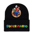 Super Mario Bros Tryckt Stickad Mössa för Män Kvinnor Unisex Vinter Varma Manschett Mössa E
