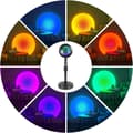 Miniatyrbilde 5 av 7: Sunset Lamp Projector 360 Rotatable 16 Colors USB LED with Remote Control Extendable