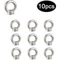 Miniatyrbilde 4 av 4: M6 Ringmutter 10 stk 304 Rustfritt Stål Tråd Løfteøye Mutter Øyebolter For Løftetilbehør