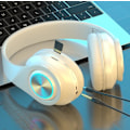 Miniatyrbillede 4 af 4: Oplyste Bluetooth Headset Over-Ear Subwoofer Trådløse Sports Høretelefoner white