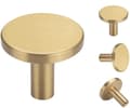 Set of 4 Brushed Brass Wall Hooks, Gold Towel Hooks