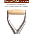 Miniatyrbilde 4 av 5: 31mm indre diameter jern spade håndtak spade D/Y grep håndtak god håndbeskyttelse hage solid jern tilbehør hageverktøy for snøspade verktøy