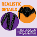 Pikkukuva 4 / 9: 5 jalkaa Halloween-ulkokoristeet Karvainen hämähäkki, Pelottava jättimäinen hämähäkki Väärennös Suuret rekvisiitat Pihan juhlan koristeluun, Musta