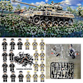 Miniatyrbild 2 av 5: 20 soldater + vapen minifigurer WW2 set, armévapen