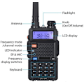Miniatyrbillede 2 af 5: UV-5R To-vejs Radio Dobbelt Bånd 144-148/420-450Mhz Walkie Talkie 1800mAh Li-ion Batteri (Sort)