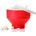 Miniatyrbild 1 av 8: Popcorn-skål i silikon - hopfällbar red