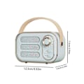 Pikkukuva 1 / 5: Retro-kaiutin 360 asteen stereovaikutuksella Bluetooth Mini -kaiutin Vintage-radio Koti Deko Äänirasia Ulkokäyttöön White