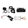 Miniatyrbillede 2 af 4: 24V 1000W Motorstyring Fodpedal Forlygte Pære Switch Kit Elcykel Trehjulede Scooter Konverteringssæt