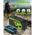 Miniatyrbild 2 av 7: 6000mAh Vev Radio, Nödradio, Handvevradio med 4 Inbyggda Kablar, AM/FM Radio