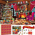 Miniatyrbild 2 av 8: Julpussel, 1008 bitar Julkalender, pussel, 24 dagar julhelgspussel A C