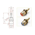 Miniatyrbillede 6 af 6: stk. vandhaneventiler udskiftning universal skivepatron indsats vandhaneventil kvart drej 1/2\" messing keramiske vandhaneventiler udskiftning_xx