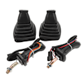 Miniatyrbillede 1 af 4: 2 stk. 3-knap gravemaskine joystick håndtag med støvkappe Udskiftning Doosan DH DX150 215 225 300 370?9C