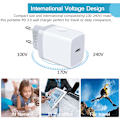 Pikkukuva 5 / 5: iPhone nopea laturi USB-C virtalähde 20W + kaapeli valkoinen