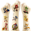 Pikkukuva 1 / 3: Sonic-tatuoinnit lapsille, 20 arkia suuria lasten väliaikaisia tatuointitarroja