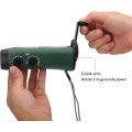 Miniatyrbild 8 av 10: Outdoor Bärbar LED Handvev Ficklampa Nödradio Fackla Telefonladdare Grön