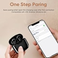 Miniatyrbilde 2 av 9: Sorte ørepropper, trådløse Bluetooth-ørepropper, 25 timers spilletid USB C TWS innebygd støydemping black