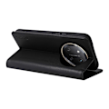 Miniatyrbilde 3 av 5: For Honor Magic7 Lite 5G/ X9c 5G Lommebok Etui Kortspor Stativ Lær Telefondeksel Black