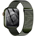 Miniatyrbild 1 av 5: Metallband kompatibelt med Apple Watch armband 40 mm 38 mm 41 mm Grön-WELLNGS Grön Green 42/44/45/49mm