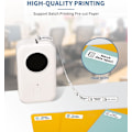 Miniatyrbillede 5 af 9: D30 Etiketprinter, Bluetooth Trådløs Mini Lomme Smartphone Genopladelig Etiketprinter Kompatibel med iPhone/Android, til Hjemmekontor Etiketprinter (Hvid) White