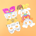 Miniatyrbillede 4 af 4: Børns maske dyremaske tom malemask Halloween jul fødselsdag sceneoptræden temafest karneval 20 stykker med duplikater 2pcs