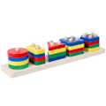 Miniatyrbillede 5 af 5: Legetøj til drenge og piger i alderen 1-3 år, træsortering og stabling af legetøj