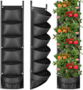 Breathable 10 Gallon Strawberry Grow Bags with Side Pockets, 2-pack