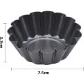 Miniatyrbild 2 av 5: 14 st äggformar, non-stick tårtformar, återanvändbara cupcake-formar, minikolstålsformar för pudding, bakning, muffins (7,5 x 2,3 cm)