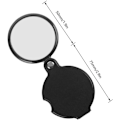 Miniatyrbilde 2 av 2: 5 stk Mini leselupe lomme forstørrelsesglass x10 sammenleggbar lomme