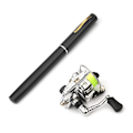 Miniatyrbilde 3 av 5: 1M / 1.4M Lomme Foldbar Fiske Stang Snelle Combo Mini Penn Fiske Stang Kit Teleskopisk Fiske Svart black 1M