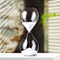 Miniatyrbilde 4 av 10: 5/30/60 Minutters Rund Sandklokke Personlighet Glass Timeglass Ornament Nyhet Tidshåndteringsverktøy Rosa Pink 30 min