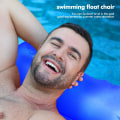 Miniatyrbillede 9 af 10: Flydende Stol Poolstole Oppustelig Lazy Water Bed Lounge Chair Orange green