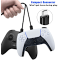 Miniatyrbild 2 av 6: 2-pack 3m Laddkabel - för PS5/Playstation 5 USB-C Black Svart