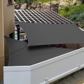 Miniatyrbillede 2 af 5: Rektangulær solsejl, 2 x 2 m, vandtæt solmarkise, polyester (PES), UV-beskyttelse til terrasse, have, udendørs, antracit