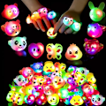 Miniatyrbilde 3 av 6: Fargerike Blinkende LED Jellyringer - Sikker & Myk Glød i Bulkpakker 60stk