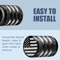 Miniatyrbillede 4 af 6: Dækventilhætter - (5 stk.) Metal Dækventilhætter med Plastikforing, Lækagesikre, Amerikansk Flag, til Bil, Lastbil, Motorcykel, Cykel, Sort