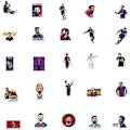 Miniatyrbillede 3 af 5: Fodboldstjerne Stickers Messi Sticker Små Dekaler | 50 Stk