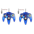 Miniatyrbilde 1 av 5: 2-pakks Klassisk Ledningsbasert N64-Kontroller Retrospill 64-bitts Spillkontroll Joystick Erstatningskontroll 14 2pcs