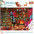 Miniatyrbild 3 av 7: Julpussel, 1008 bitar Julkalender, pussel, 24 dagar julhelgspussel A A