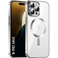 Miniatyrbild 1 av 4: Silikonfodral för iPhone 16 Pro Max med magnetisk ring, transparent skydd Blank Silver Kontur